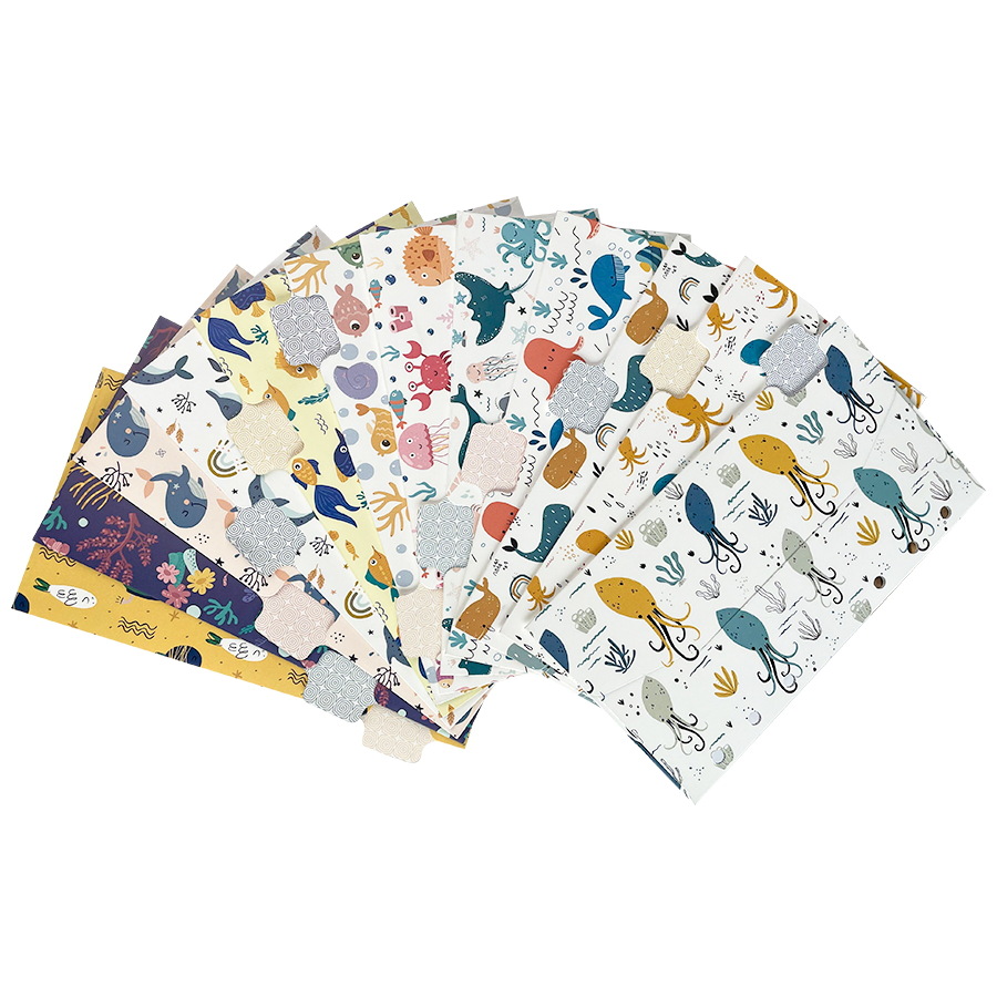 Picture of Cross-border budget envelope suit creative ocean pattern bookkeeping expenditure cash western pp envelope card wholesale.