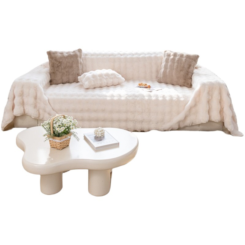Sofa cover cloth thickened warm anti-cat scratch sofa towel winter plush sofa cover all-inclusive sofa cover blanket wholesale