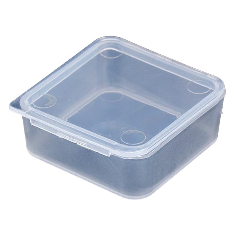 Square plastic box tool box PP small box mini transparent parts box pp storage box with lid