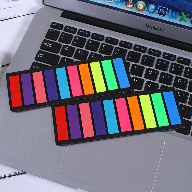 Color Fluorescent 10 PET Transparent Post-it Notes Bookmarks Office Stationery Index Post-it Notes Index Notes