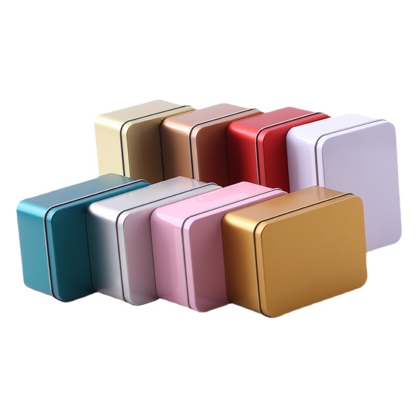 Square Multicolor Printable logo Universal Heaven and Earth Cover Packaging Box Tinplate Box Men's Underwear Packaging Storage Box