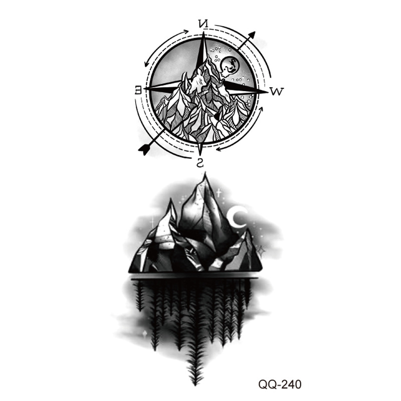 Picture of New waterproof small fresh tattoo stickers color black and white 1000 can be any combination of manufacturers wholesale