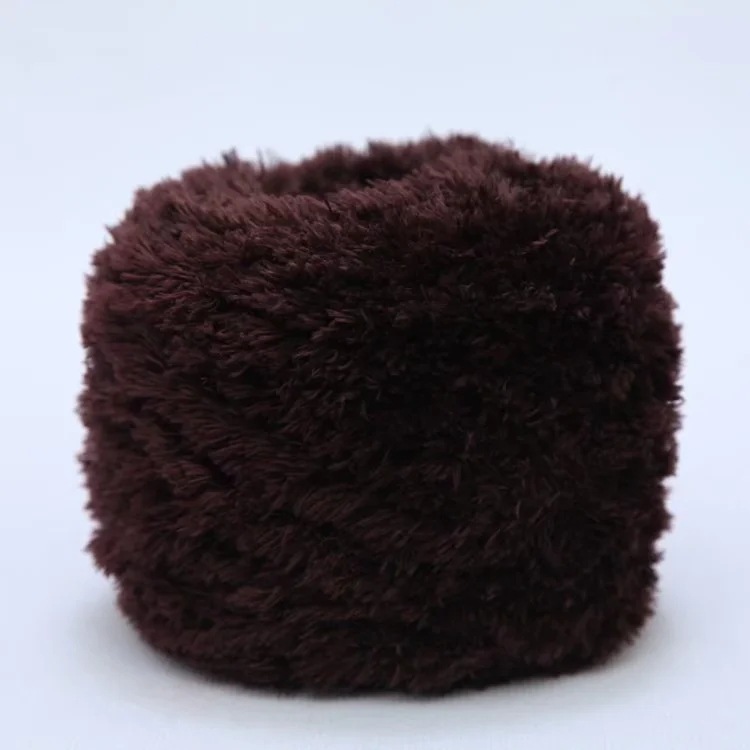 Picture of Crystal Coral Velvet Thick Thread Imitation Fur Scarf Hat Baby Baby Thread Hand-Knitted Wool Ball