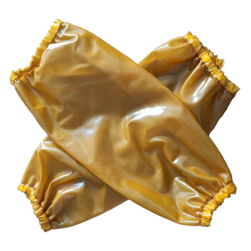 Beef tendon sleeve waterproof oil-proof acid and alkali-resistant thickened soft wear-resistant non-hard stone labor protection waterproof sleeve wholesale