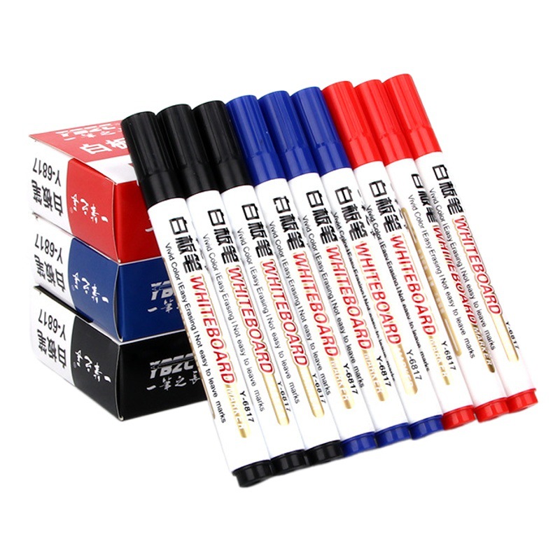 Whiteboard Pen Erasable Children's Large-Capacity Marker Pen Teacher Thick-Head Marker Pen Red, Blue and Black Easy-To-Erasure Drawing Board Pen Wholesale