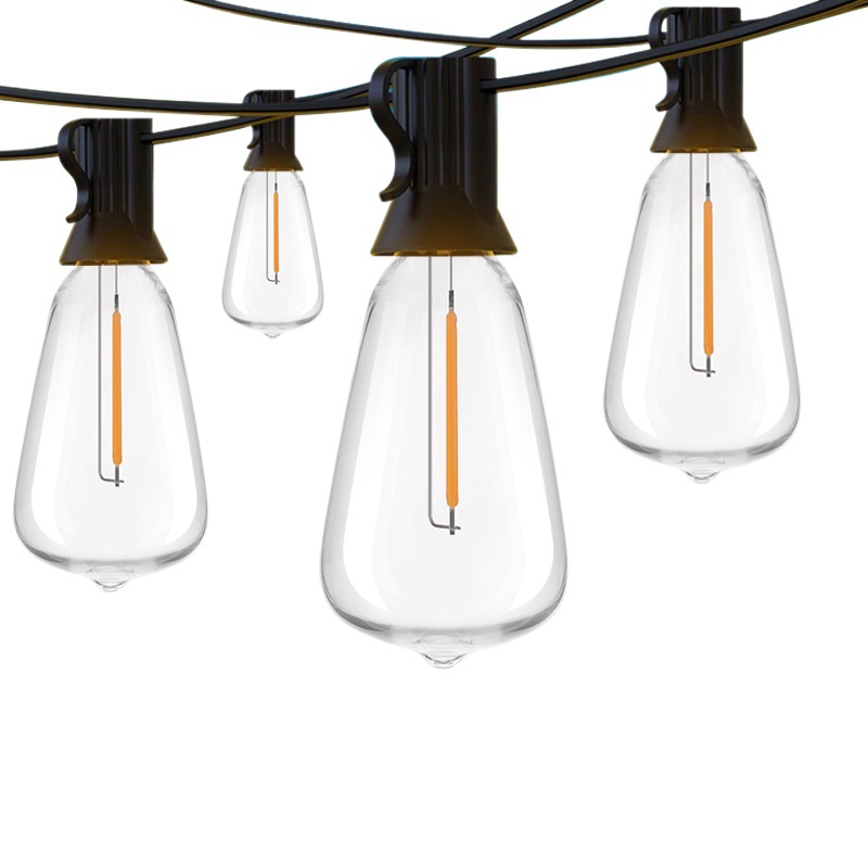 new st38 light string cross-border dedicated exterior wall garden courtyard waterproof atmosphere decoration led retro outdoor light string