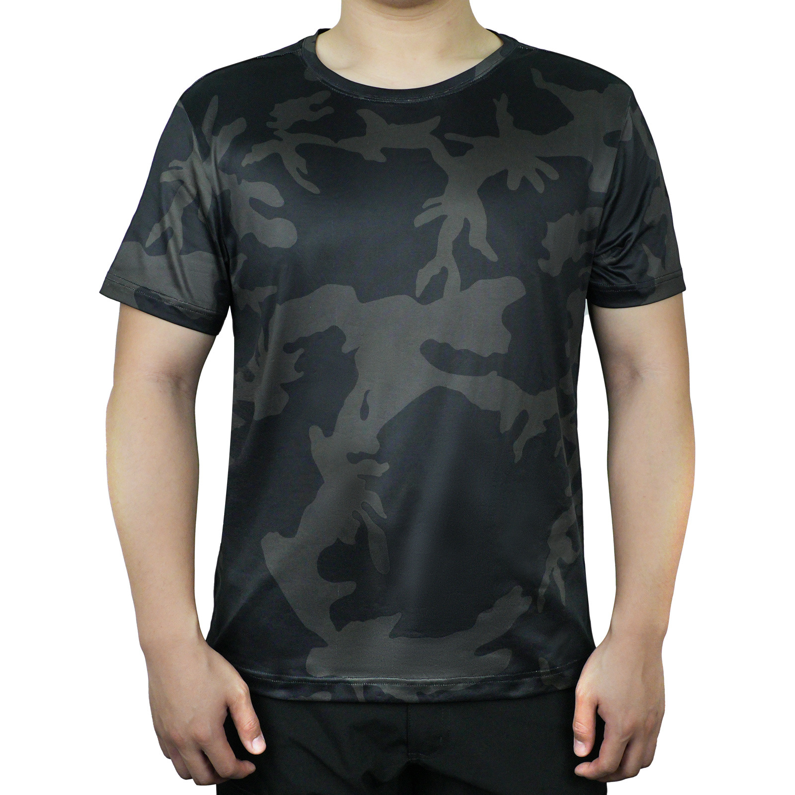 Picture of Short-Sleeved Round Neck T-Shirt Hunting Bird Watching Photography Big Tree Camouflage Men's Sun Protection Quick-Drying Outdoor Hunting Fishing T11