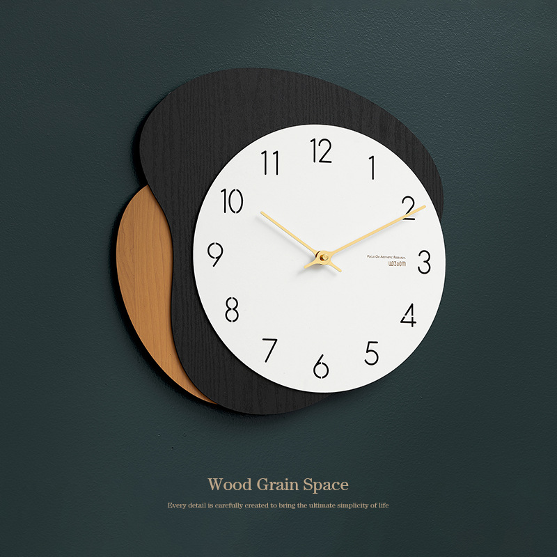 Picture of Wozoom No Punching Home Fashion Clock Modern Simple Popular Clock Living Room Creative Accessible Luxury Wall Clock