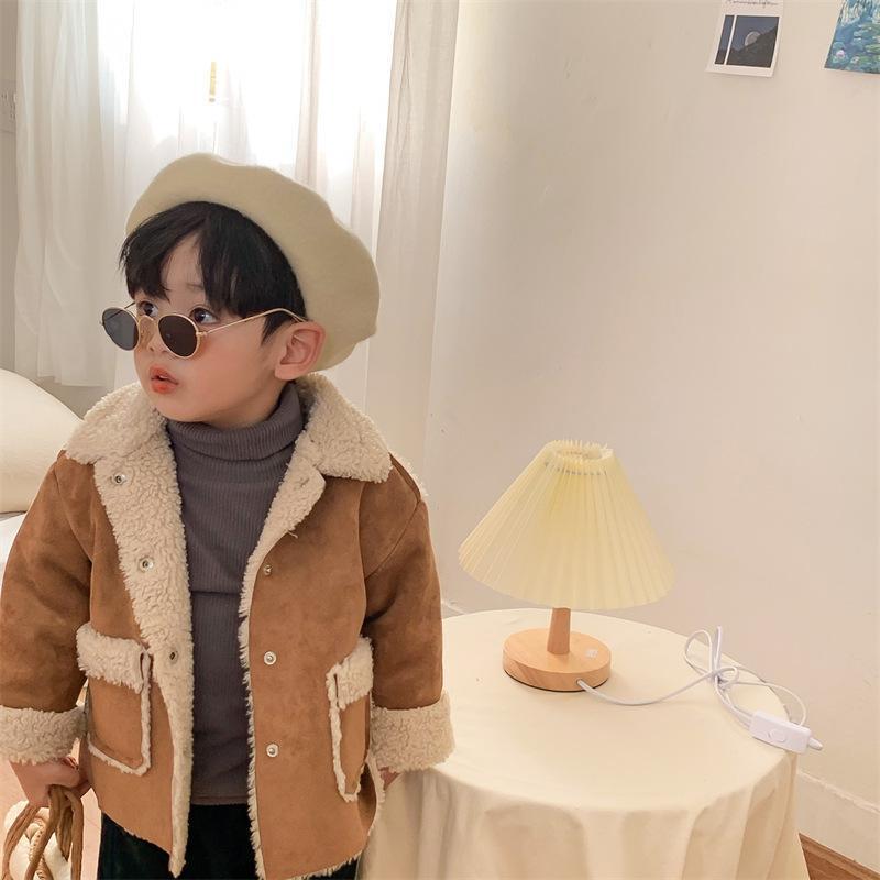 Picture of Ins Korean Style Winter fleece-lined Warm Bear Plush Cute Coat Baby's Western Style Thickened Coat Trendy Coat