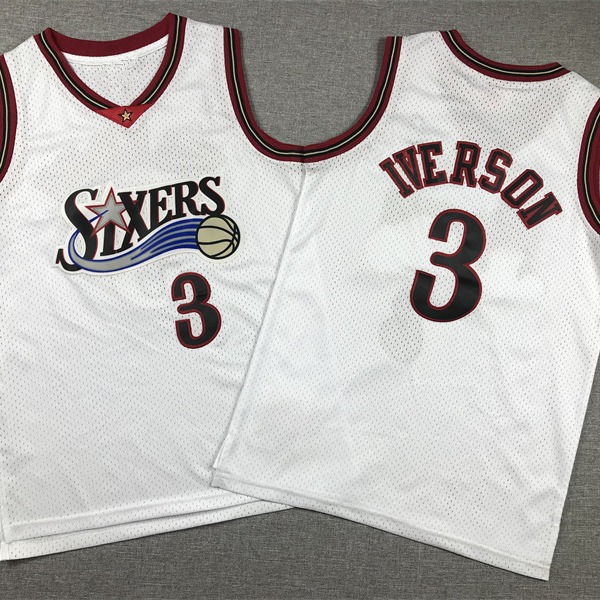Children's Basketball Suit 76ers Team No.3 Iverson Jersey Children's Basketball Jersey For Kids