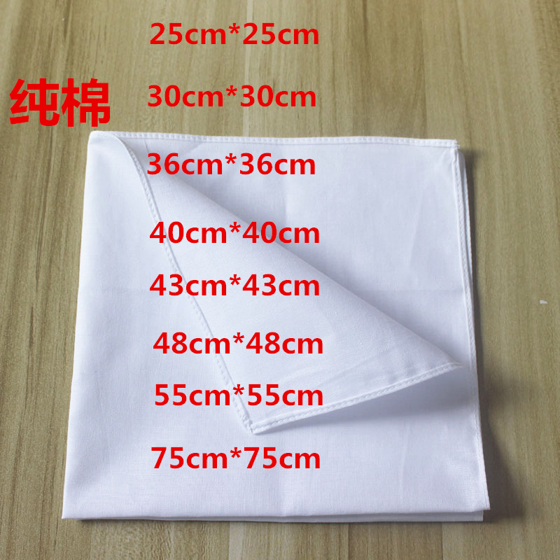 Wholesale cotton white square tie-dyed towel children painting graffiti handkerchief disposable cotton napkin