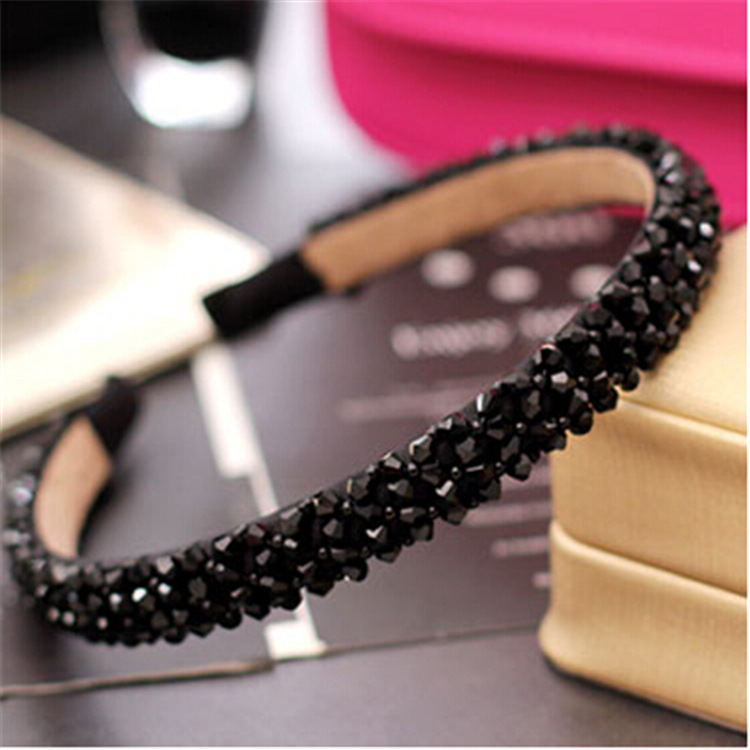 Picture of Korean style hairband luxury High sense four rows of bright crystal beaded hairband fashion sweet hair accessories wholesale