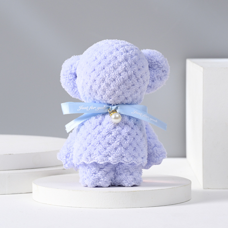 Picture of Bear Towel Wedding Accompanying Gift Big Happy Shop Small Square Towel Bridesmaid Return Gift Wedding Coral Fleece Towel