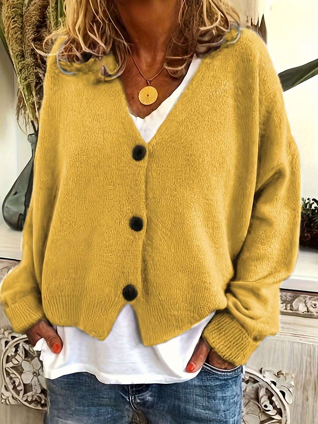 Europe and the United States cross-border Amazon new autumn and winter knitted sweater cardigan top