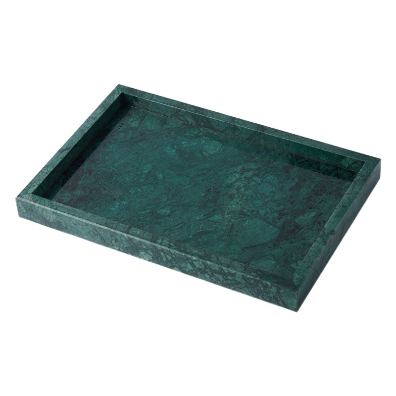 Nordic Multicolor Marble Tray Ornaments Bathroom Washstand Coffee Table Desktop Storage Tray Decorative Tray