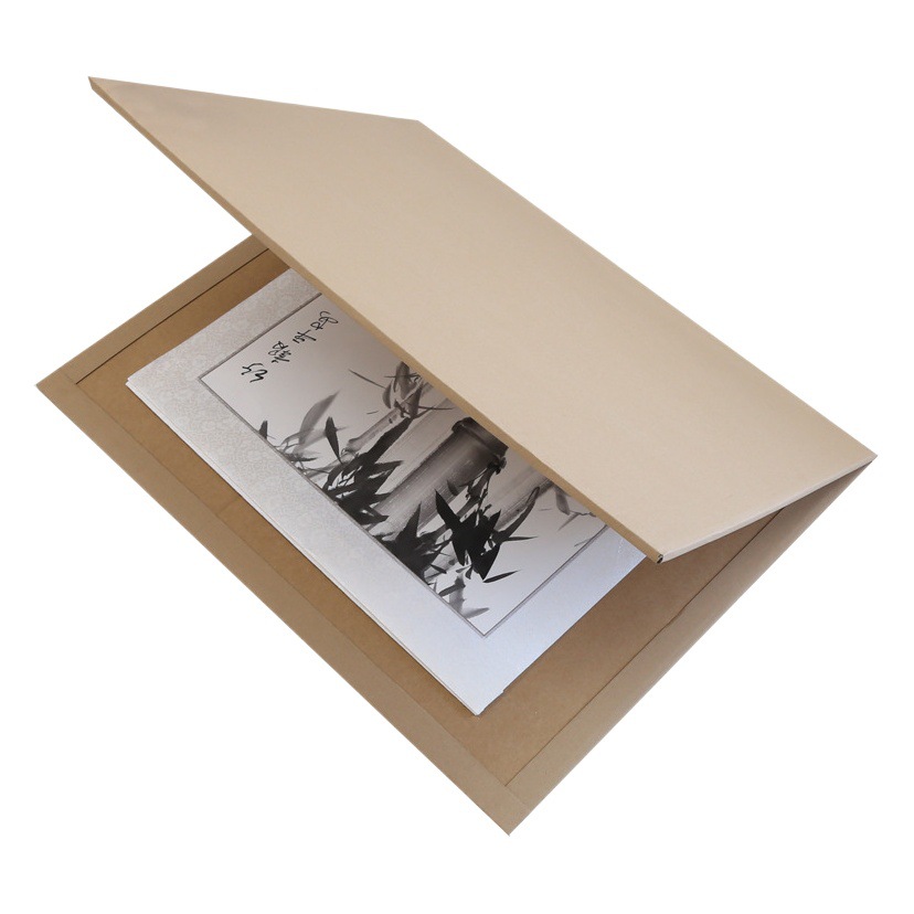 Dongguan factory oil painting carton universal cross stitch calligraphy and painting packaging carton corrugated cardboard long flat box