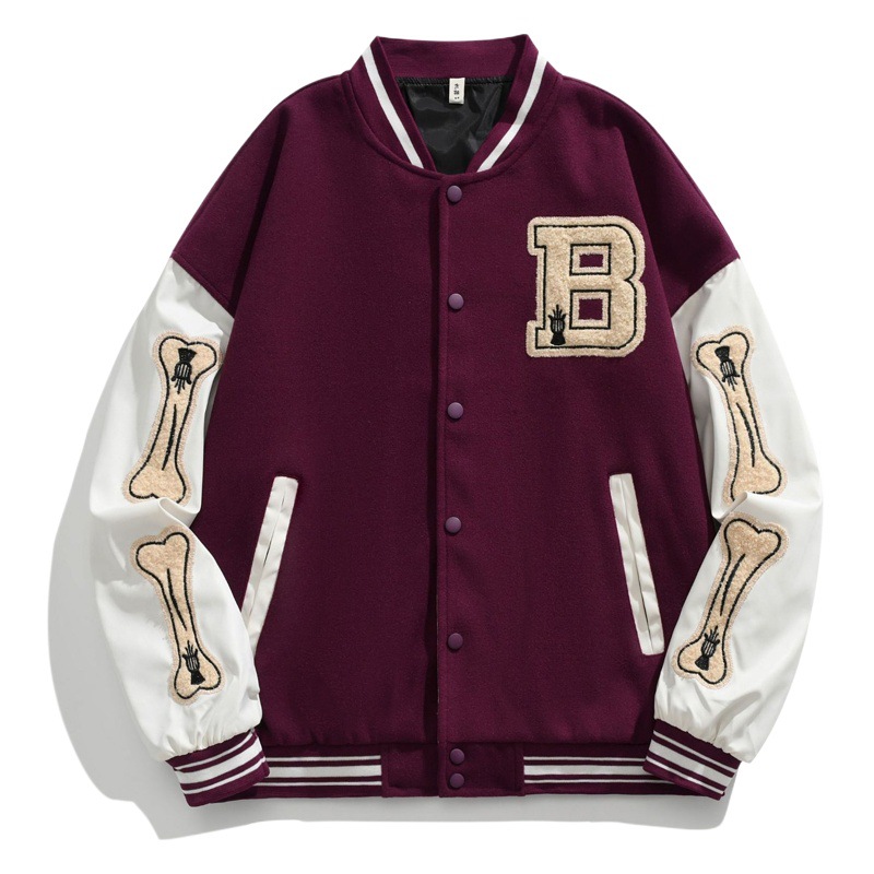 Spring and Autumn new Harajuku style loose baseball uniform women's cool retro black couple jacket ins fashion