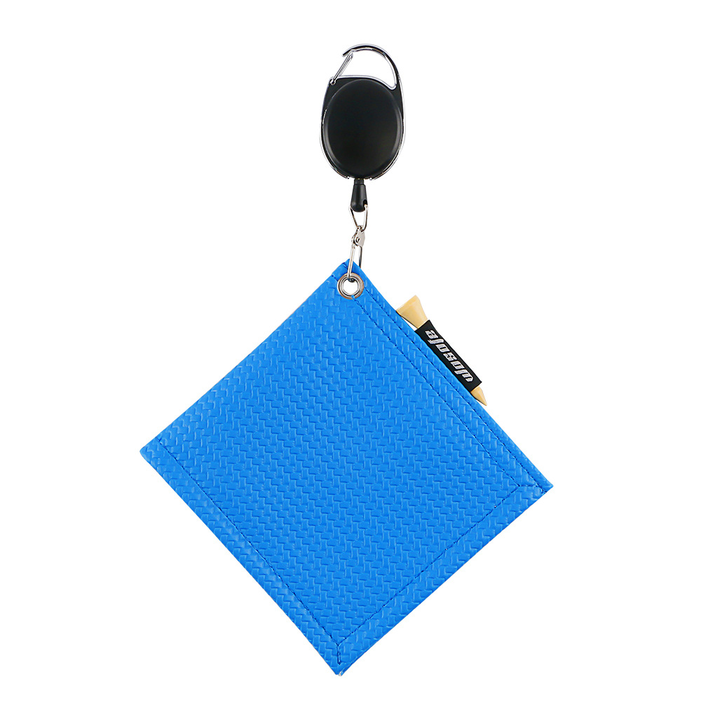 Picture of Cross-Border New Model Manufacturer Wholesale Pu Material Woven Pattern Retractable Rope Golf Ball Towel Golf Ball Cleaning Cloth