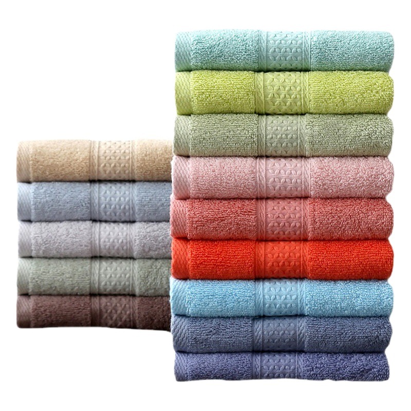 Factory wholesale plain cotton towel face soft absorbent cotton face towel gift textile group purchase embroidery