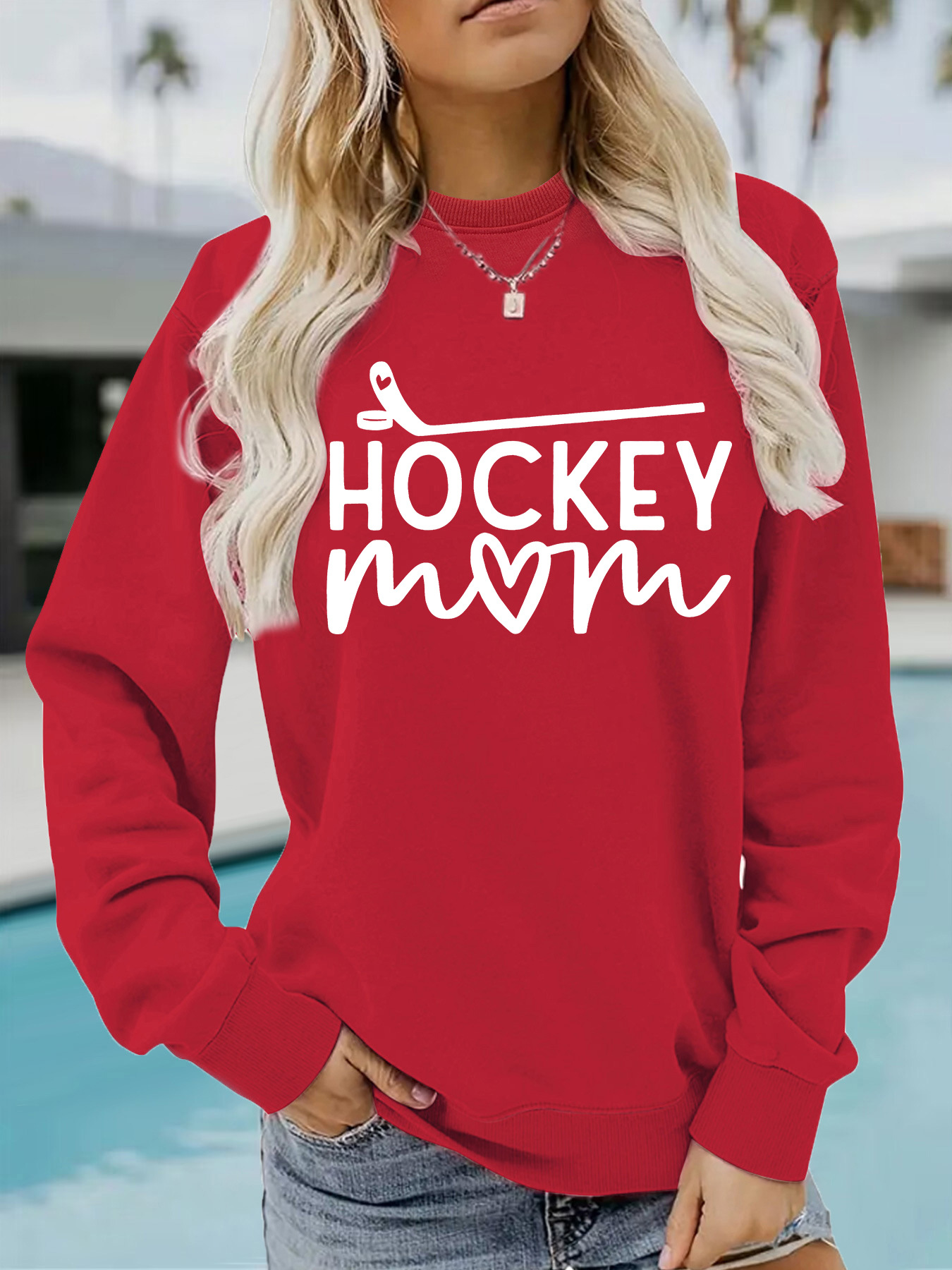 Picture of Amazon Cross-Border Women's Spring and Autumn Round Neck Autumn and Winter Foreign Trade European and American Letter Printed Casual Long-Sleeved Sweatshirt