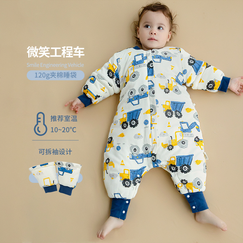Picture of Sleeping bag baby autumn and winter thickened cotton children's cotton sleeping bag split leg baby kindergarten air-conditioned room Anti-kick quilt
