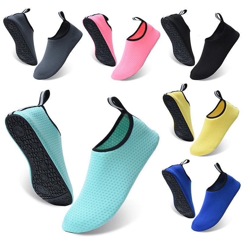 Shoes close to the skin, women, adult snorkeling, quick drying, spring and summer swimming, river tracing beach shoes, men's soft soles, solid color, anti-slip diving, barefoot