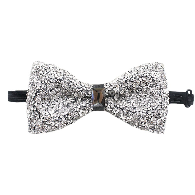 Groom pot tie full diamond collar flower gyptian star stage nightclub tide bow 12*6cm groom pot tie