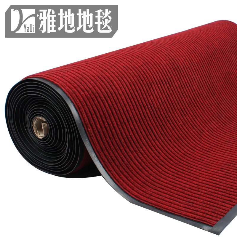Picture of Wholesale cutting doorway corridor aisle PVC entrance mat double stripe entrance dust removal carpet hotel absorbent floor mat