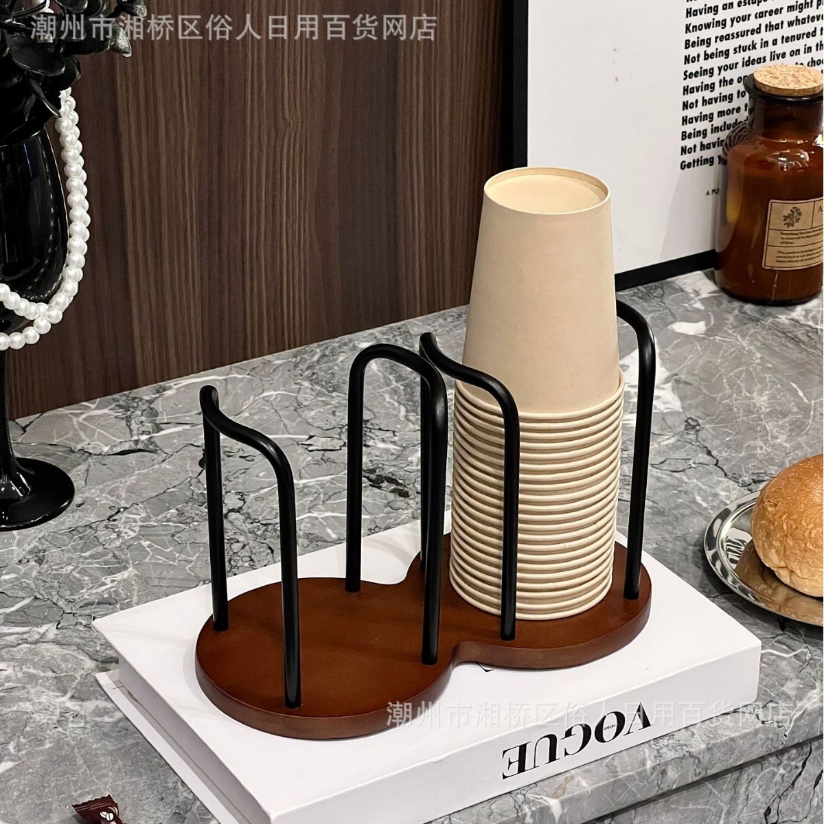 Picture of High-value Paper Cup Holder Disposable Cup Taker Desktop Coffee Table Storage Rack Tea Cup Coffee Cup Cup Holder