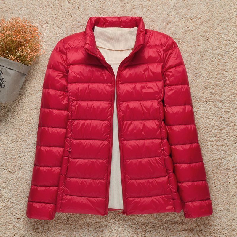 Picture of Light Down Cotton-padded Jacket Women's Short Hooded 2023 Fall/Winter New Slim Fit plus size Thin Women's Light Coat genuine goods