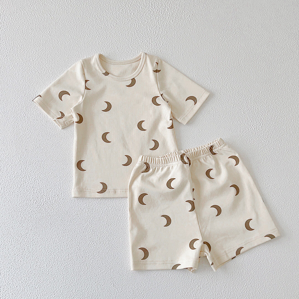 Picture of Xg Summer Cross-Border Popular Kidsren's Home Clothes Kidsren's Pajamas Set Pure Cotton Short-Sleeved Suit for Small and Medium-Sized Kidsren