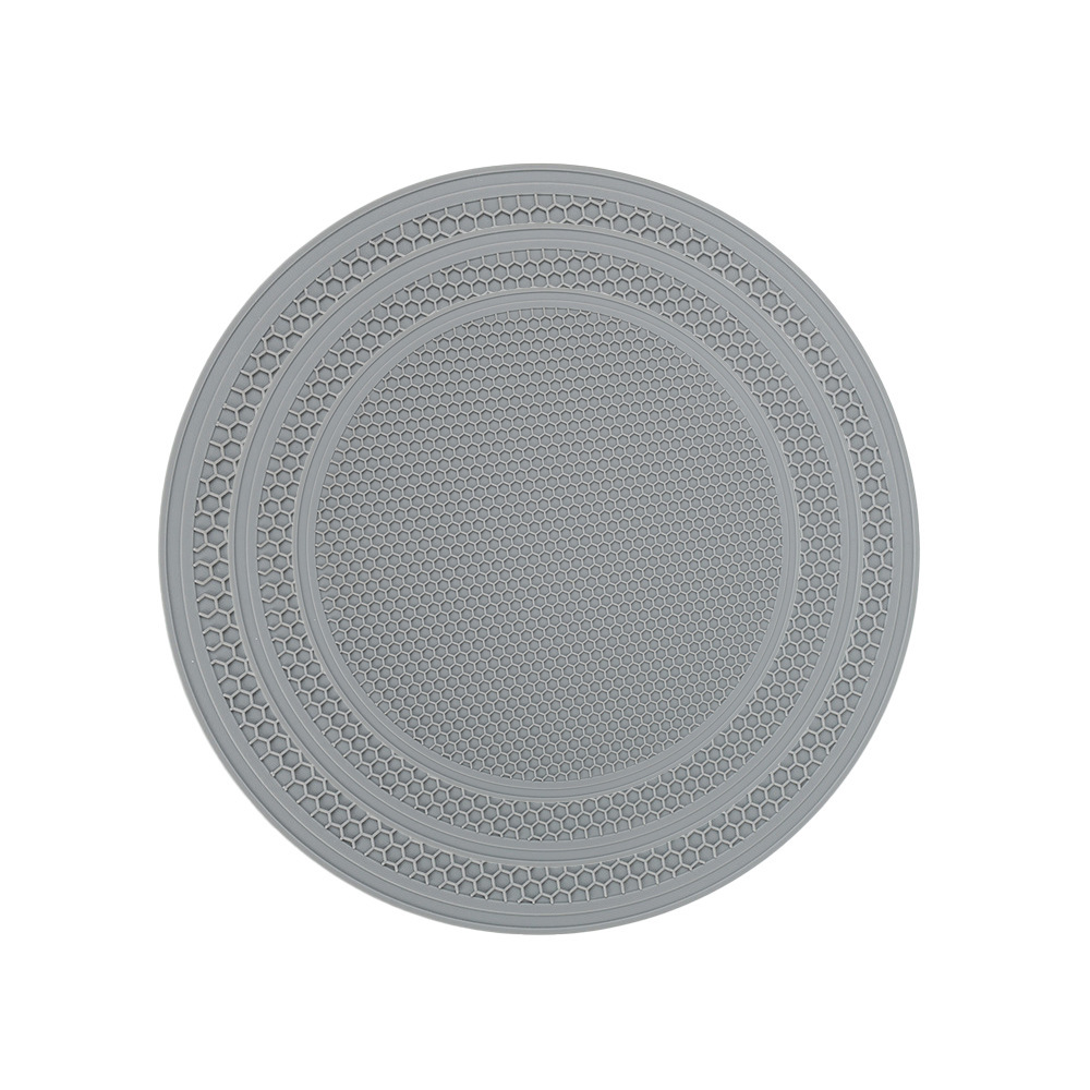 Picture of Scandinavian Ins Large Silicone Honeycomb Pattern Round Insulation Mat Placemat Dining Table Mat Anti-Scalding Coaster Pot Mat Drain Mat