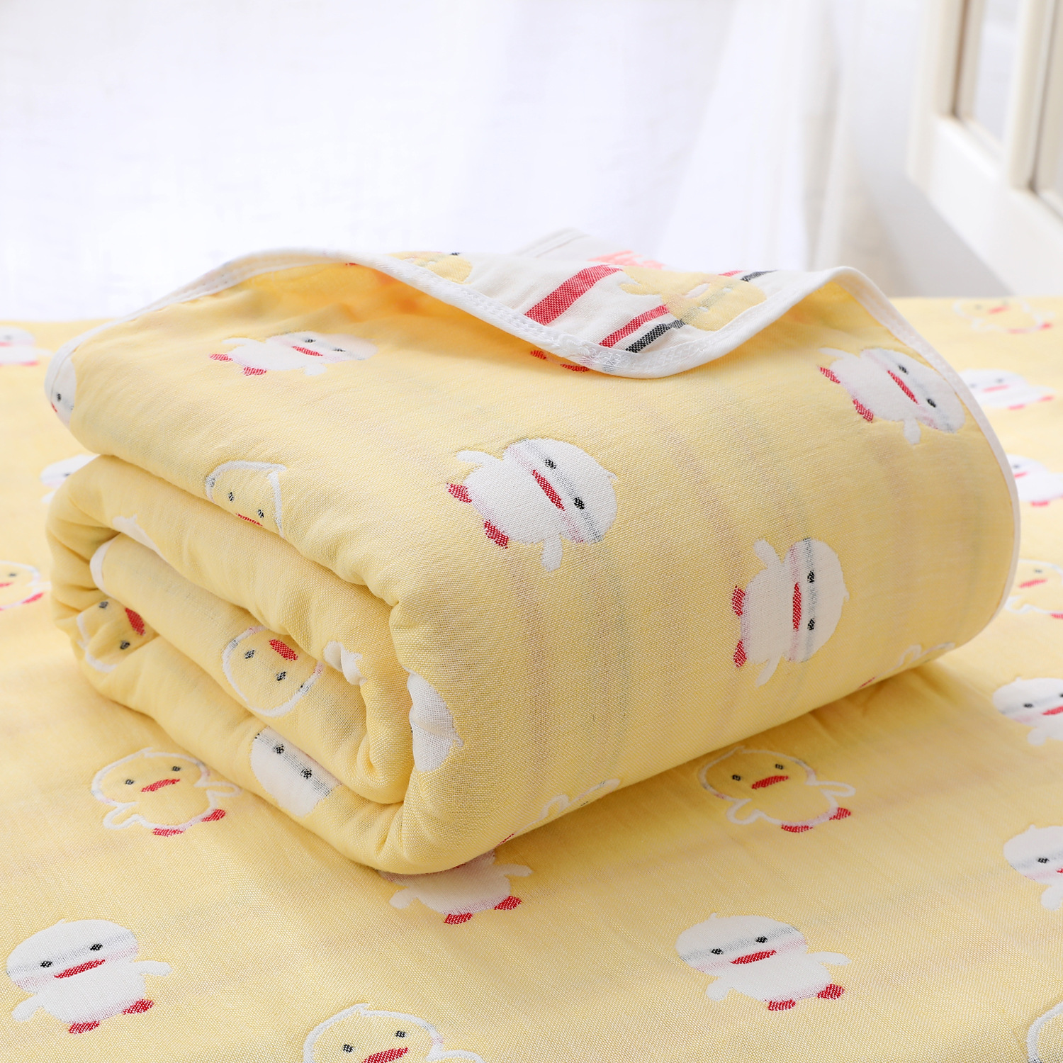 Picture of 6 layer cotton gauze class a baby quilt kindergarten baby thick warm students nap blanket cross-border wholesale