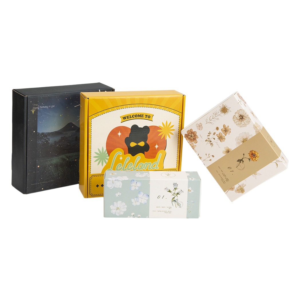 Color box customized Kraft paper box corrugated pit box blind box empty box carton printing packaging box customized small batch