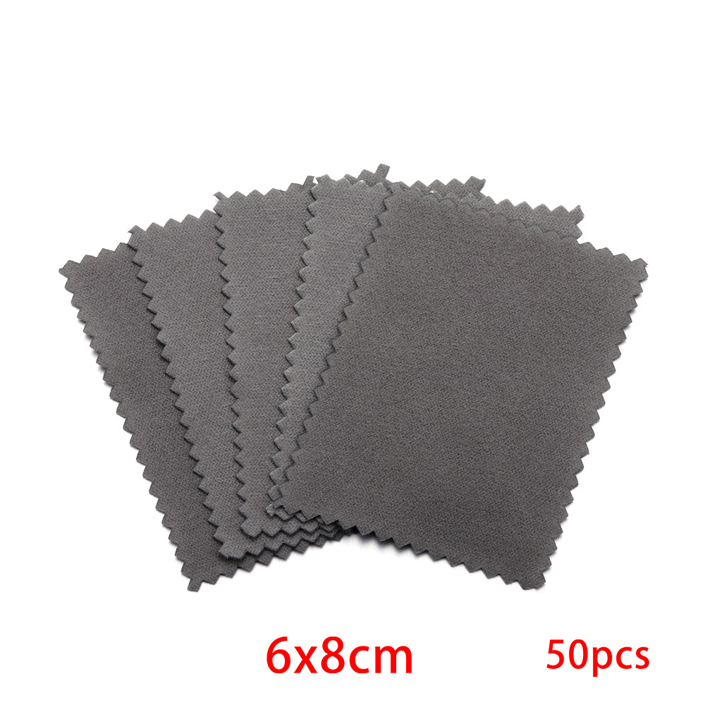 Picture of Jewelry Maintenance Square Marble Pattern Silver Wipe Double-sided Mirror Wipe Cloth Silver Gauze Suede Bright Silver Cloth