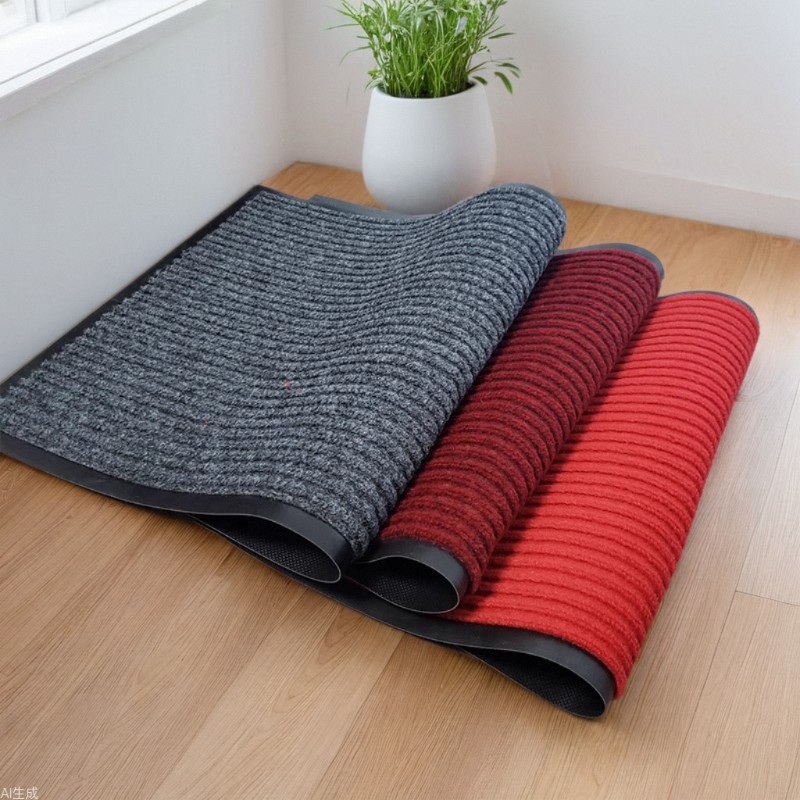 Entrance Door Double Stripe Floor Mat Entrance Door Mat Household Dirt-resistant Door Absorbent Non-slip Foot Mat Cuttable Entrance Carpet