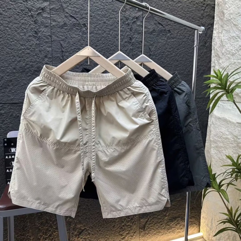 Summer Thin Trendy Brand Mesh Breathable Shorts Men's Loose Casual Pants Fashion Sports All-match Beach Pants