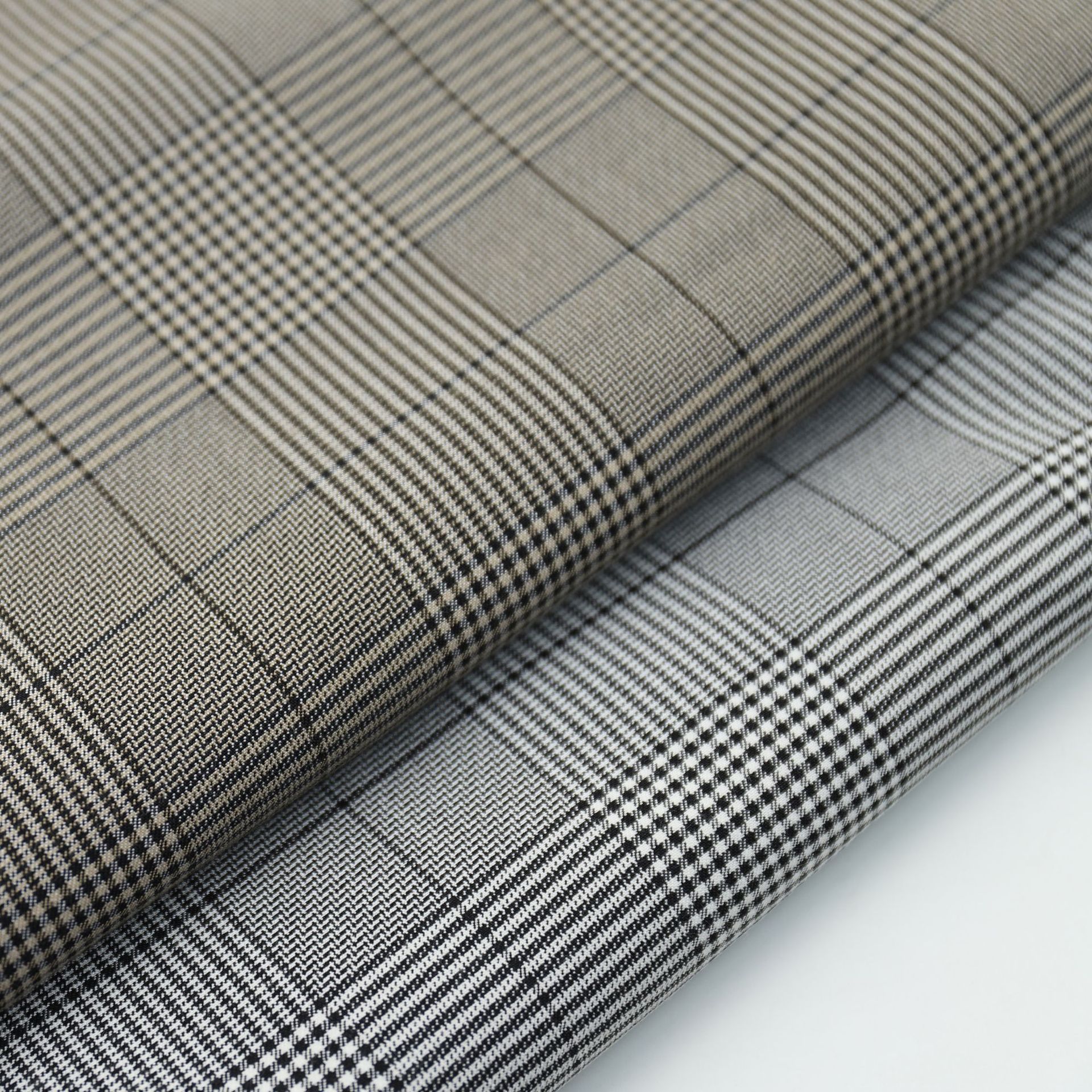 tr Yarn-dyed Four-sided Elastic Twill Large Plaid Casual British Suit Wide Leg Pants Fashion Fabric Spot