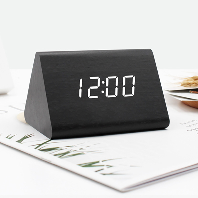 Picture of Source Manufacturer Electronic Clock Rectangular Wooden Clock Mini Alarm Clock Digital Clock Led Wooden Clock Luminous