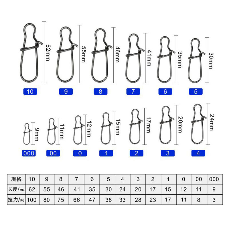 Picture of Hook Connection Ring Sea Fishing Gear Small Accessories Fishing Supplies Luya Enhanced Pin Stainless Steel Strong Connector