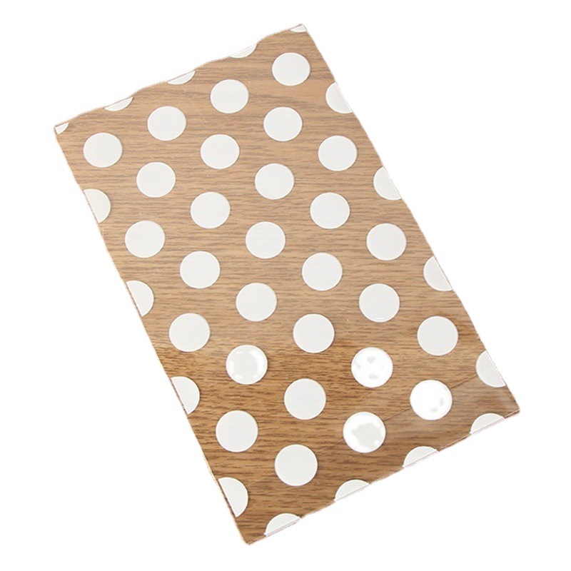 100 gold polka dot vertical flat pocket Baking Biscuit candy packaging bag skin care product bag gift decorative bag