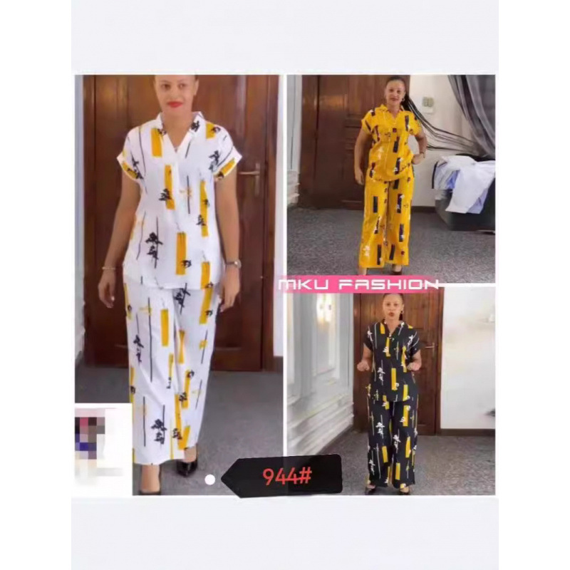 2024 in stock cross-border AliExpress explosions foreign trade women's independent station characteristic printing two-piece suit