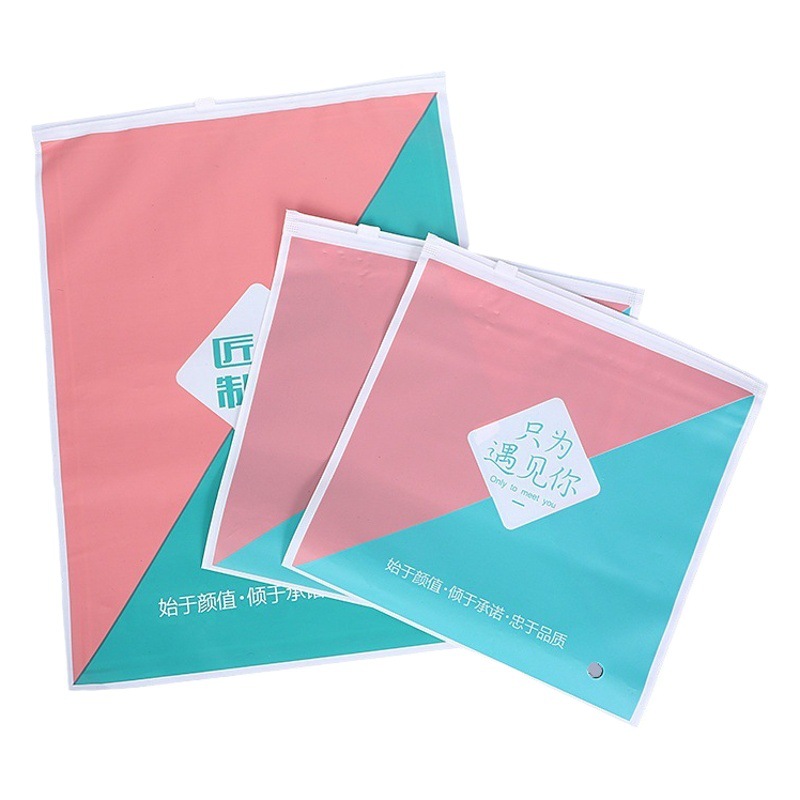Factory wholesale peva milky white frosted underwear silk scarf packaging bag socks bottoming riding yoga pants zipper bag