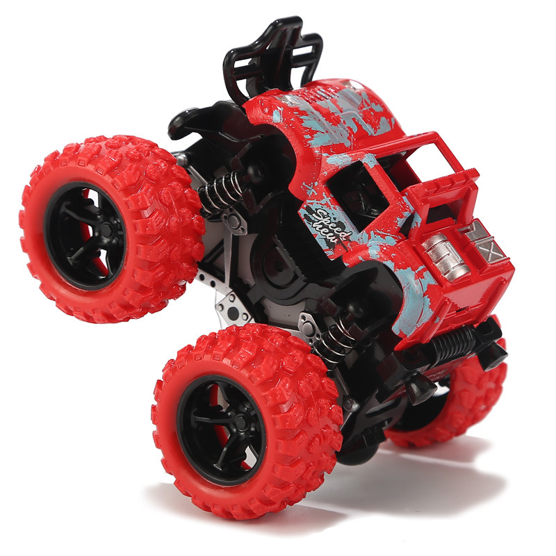 Picture of Children's Rotating Four-Wheel Drive Off-Road Vehicle Inertia Pull-Back Car Boy Model Toy Night Market Stall Gift Competition Version