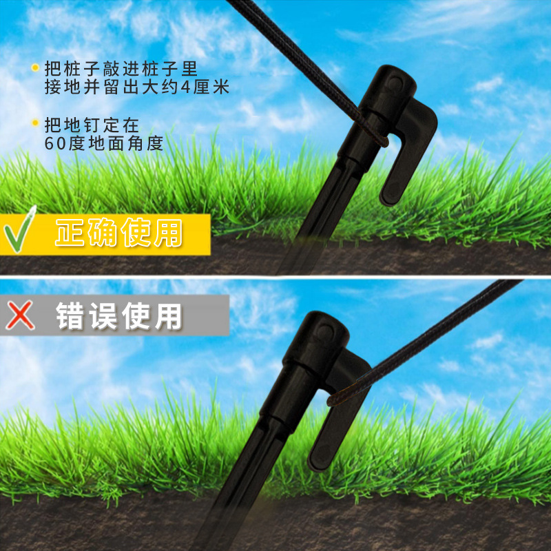 Picture of Camping Canopy Tent Nails Plastic Ground Nails Beach Nails Camping Outdoor Serrated Thread Ground Nails Windproof Fixing Nails