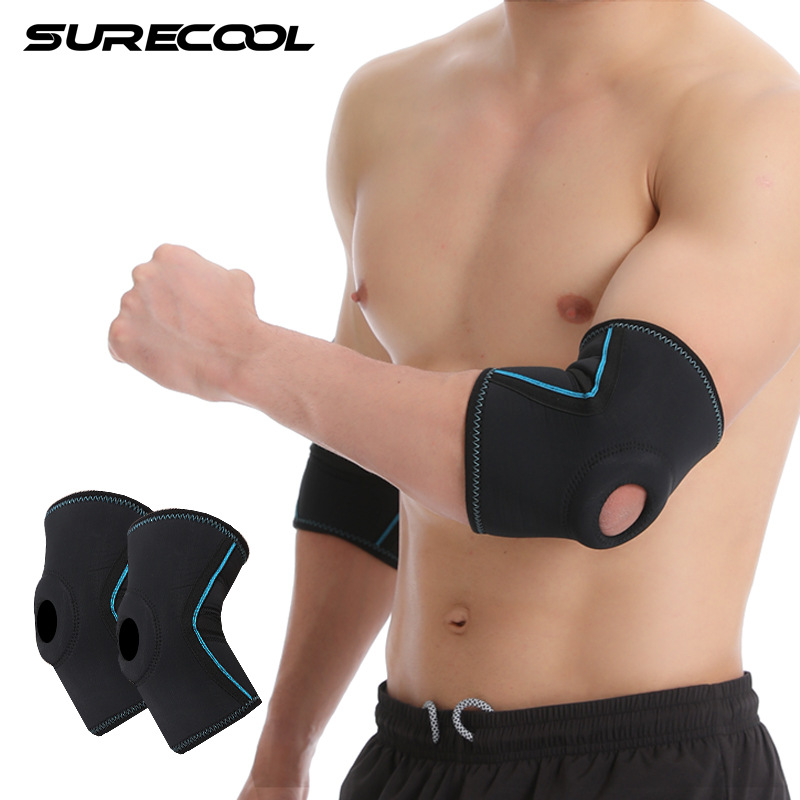 Sports Anti-collision elbow pad tennis badminton volleyball elbow pad joint sleeve silicone shock-absorbing sweat-wicking breathable fitness elbow pad