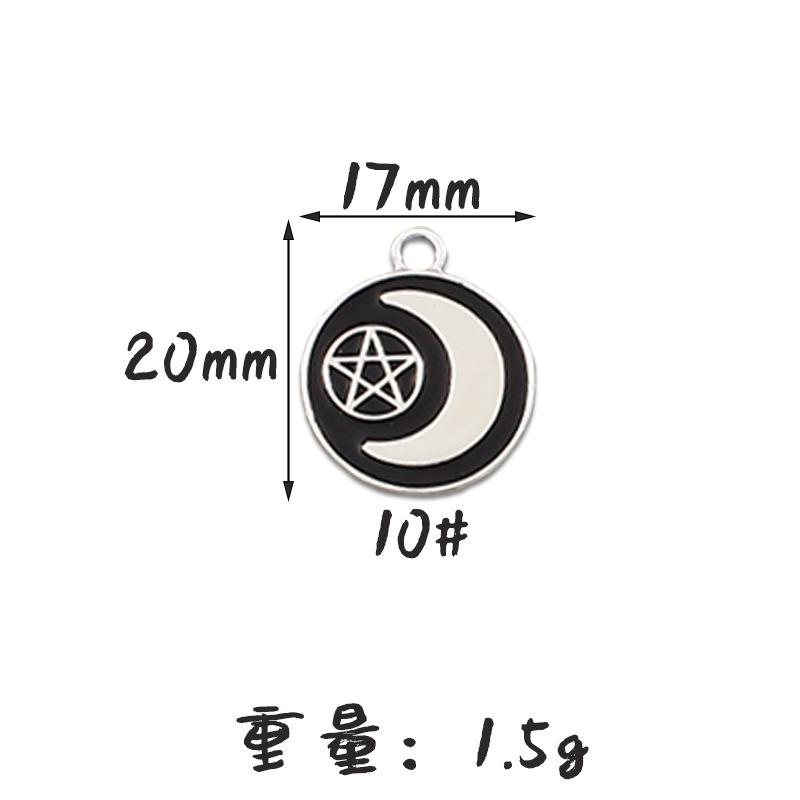 Picture of Halloween Skull Butterfly Card Moon Star DIY Handmade Jewelry Accessories Alloy Drop Oil Pendant Earrings Pendant
