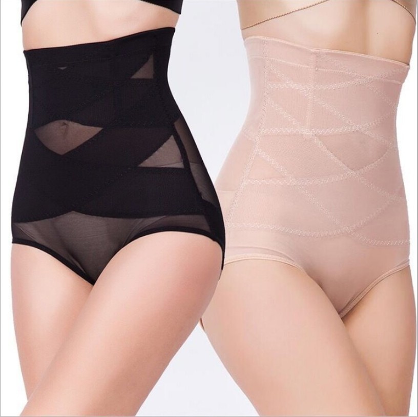 Picture of European and American Women's Mesh Pants High Waist Cross Waist Pants Postpartum Body-lifting Pants Women's Body-shaping Pants
