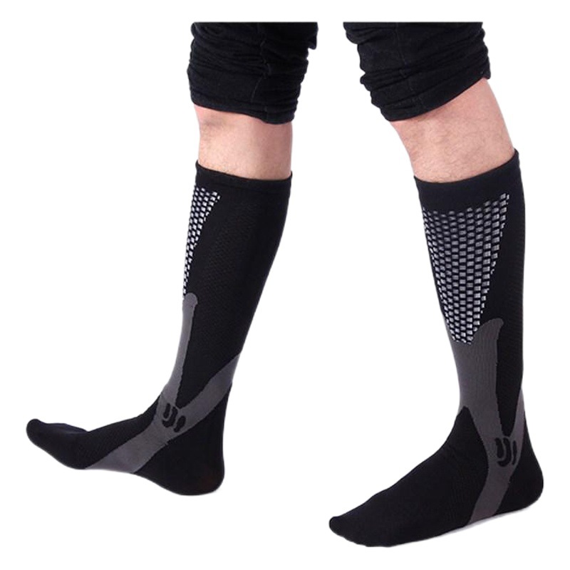 Running Jumping Sports Pressure Socks Sweat Absorbing Breathable Gradient Partial Pressure Calf Socks Sports Outdoor Compression Socks Wholesale