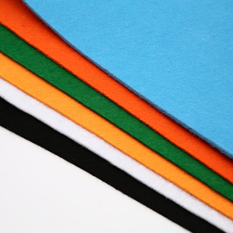 2mm Thick Non-Woven DIY Handmade Decoration Kindergarten Paper-Cut Needle-Punched Non-Woven Fabric Colorfulful Chemical Fiber Felt Wholesale